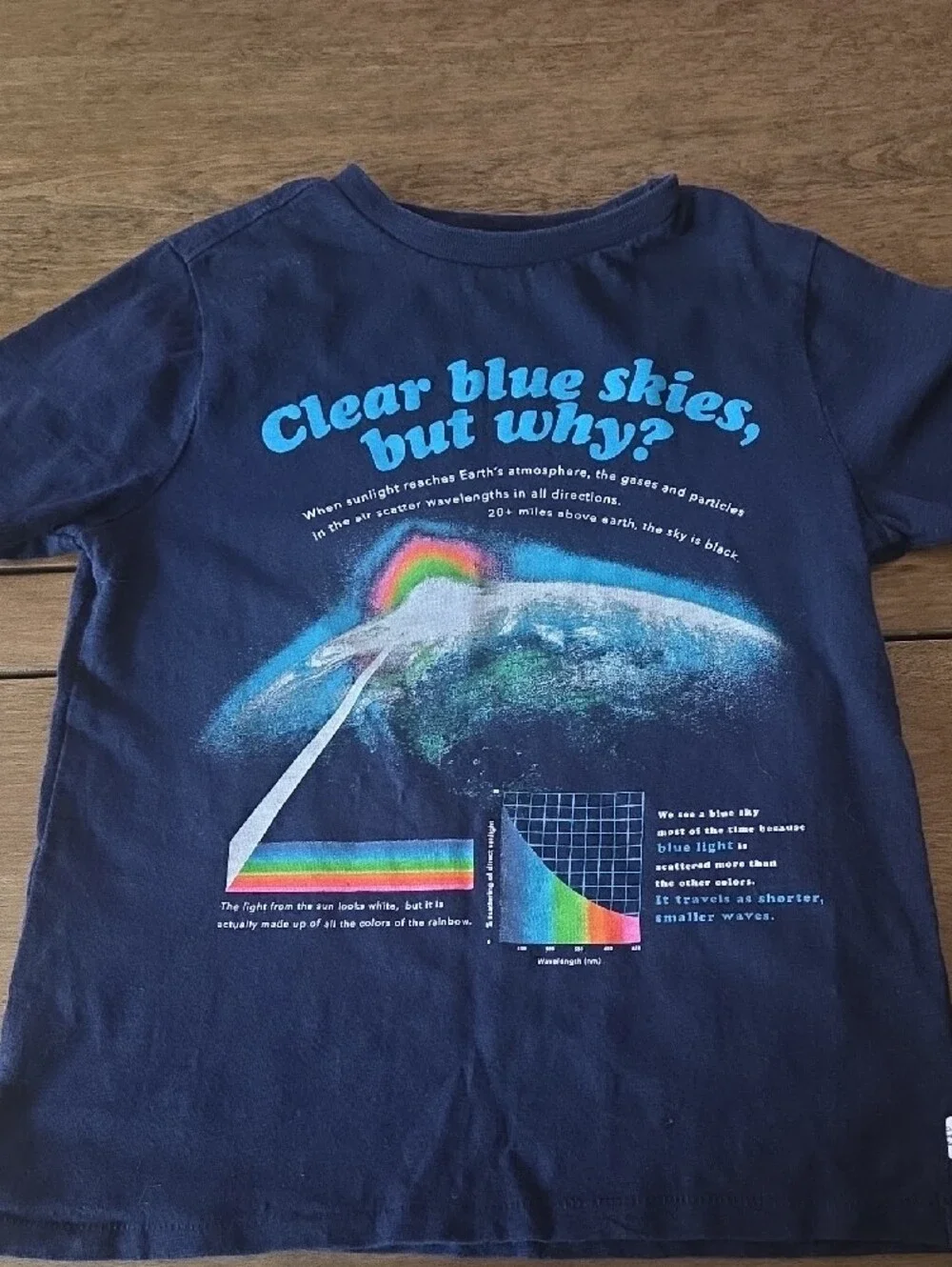 GAP Blue Water Cycle Graphic Tee and Navy Prism Sky Tee - Navy & Blue